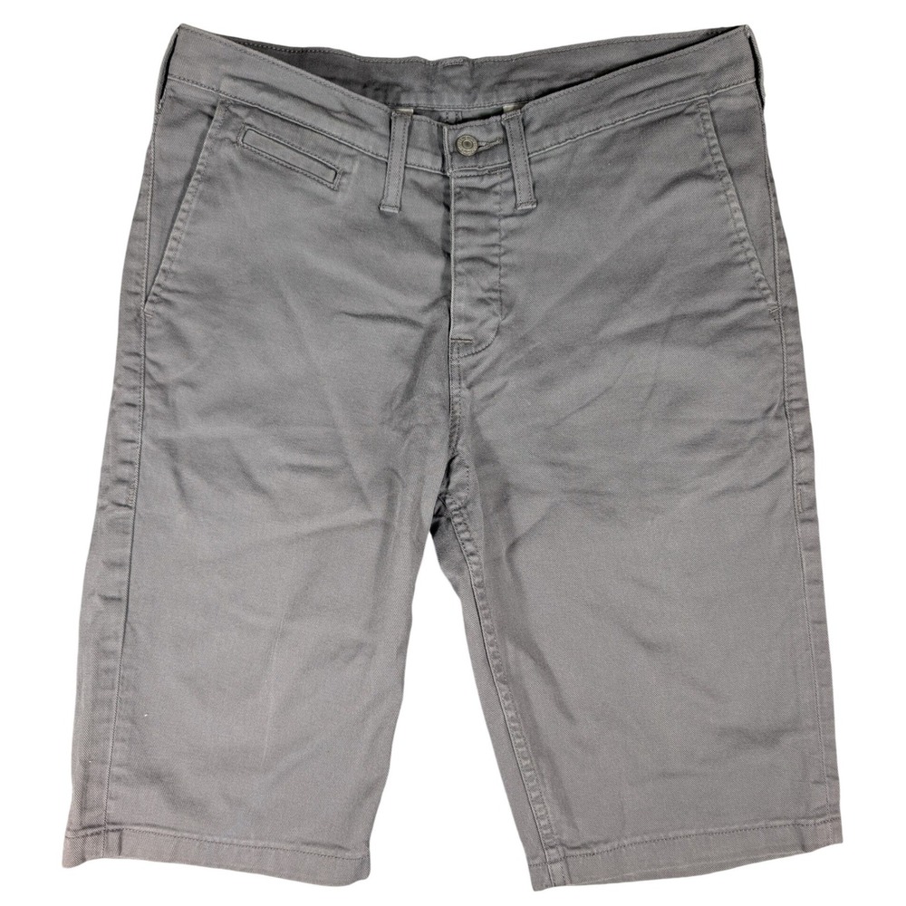 Levi's Men's Gray Stretch Denim Button Fly Shorts - Size 34 - Gray Washed Denim
